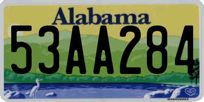 AL license plate 53AA284