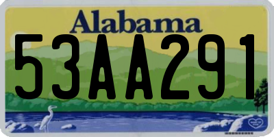 AL license plate 53AA291
