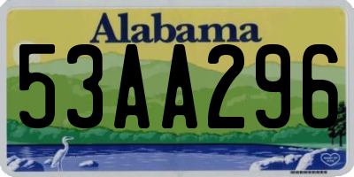 AL license plate 53AA296