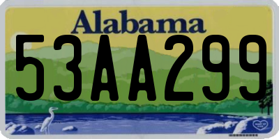 AL license plate 53AA299