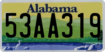 AL license plate 53AA319