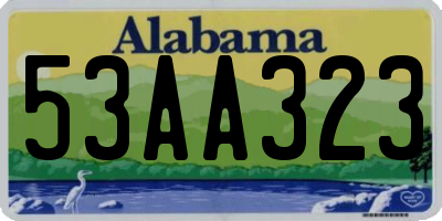 AL license plate 53AA323