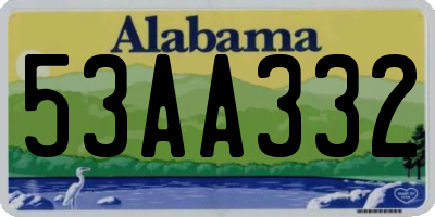 AL license plate 53AA332