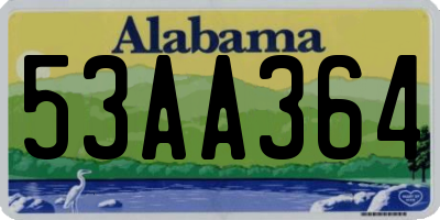 AL license plate 53AA364