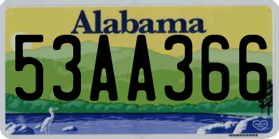 AL license plate 53AA366