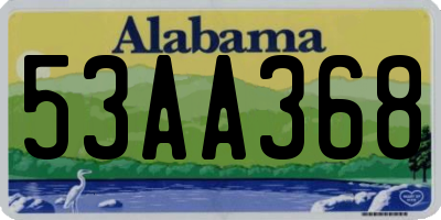 AL license plate 53AA368