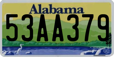 AL license plate 53AA379