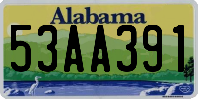 AL license plate 53AA391