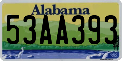 AL license plate 53AA393