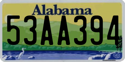 AL license plate 53AA394