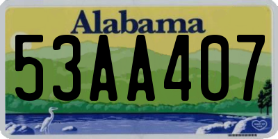 AL license plate 53AA407