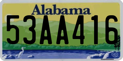 AL license plate 53AA416