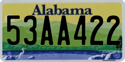 AL license plate 53AA422