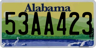 AL license plate 53AA423