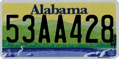 AL license plate 53AA428