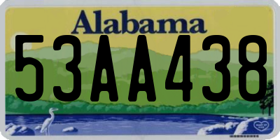 AL license plate 53AA438