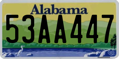 AL license plate 53AA447