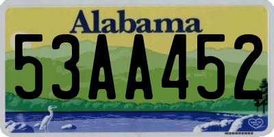 AL license plate 53AA452
