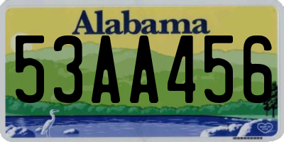 AL license plate 53AA456