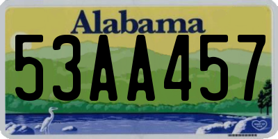 AL license plate 53AA457