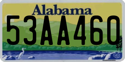 AL license plate 53AA460