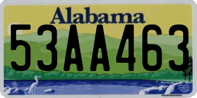 AL license plate 53AA463