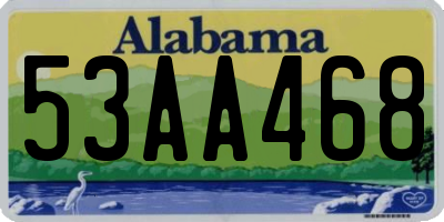 AL license plate 53AA468