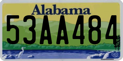 AL license plate 53AA484