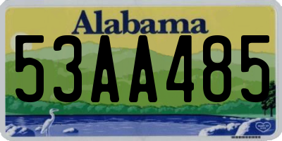 AL license plate 53AA485