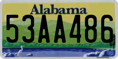 AL license plate 53AA486