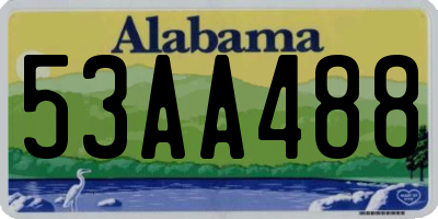 AL license plate 53AA488
