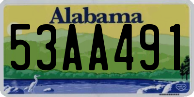 AL license plate 53AA491