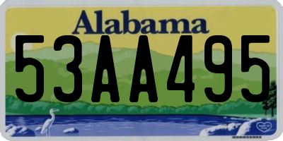 AL license plate 53AA495