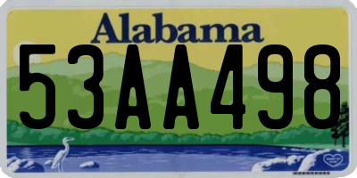 AL license plate 53AA498