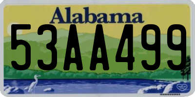 AL license plate 53AA499