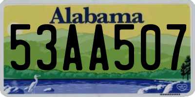 AL license plate 53AA507