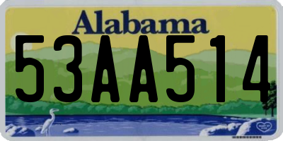 AL license plate 53AA514