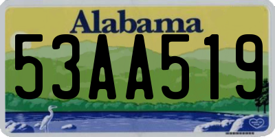 AL license plate 53AA519