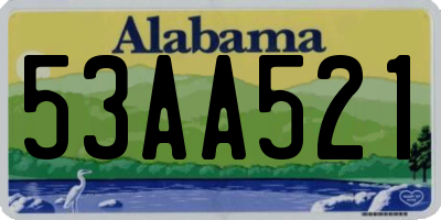 AL license plate 53AA521