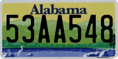 AL license plate 53AA548