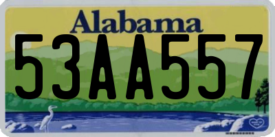 AL license plate 53AA557