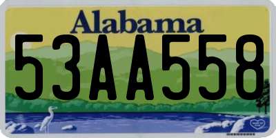 AL license plate 53AA558