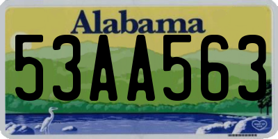 AL license plate 53AA563
