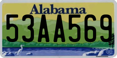 AL license plate 53AA569