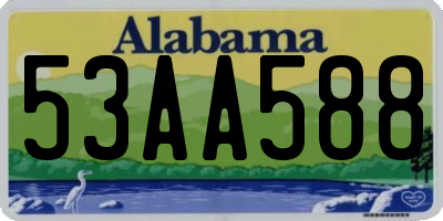 AL license plate 53AA588