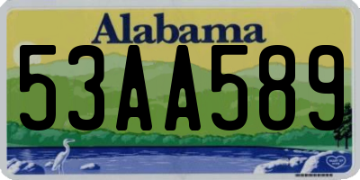 AL license plate 53AA589