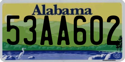 AL license plate 53AA602