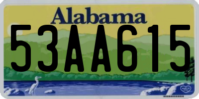 AL license plate 53AA615
