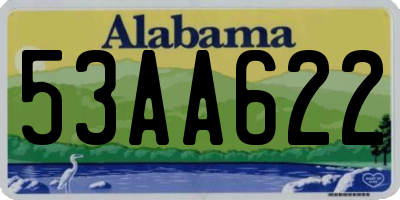 AL license plate 53AA622