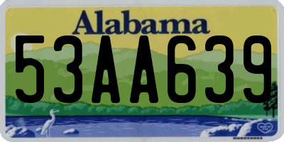AL license plate 53AA639
